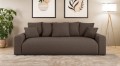 Nowoczesna sofa z funkcją spania Meva Small brązowy szenil