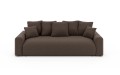 Nowoczesna sofa z funkcją spania Meva Small brązowy szenil