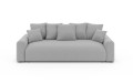 Nowoczesna sofa z funkcją spania Meva Small popielaty szenil