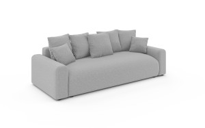 Nowoczesna sofa z funkcją spania Meva Small popielaty szenil