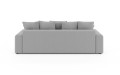 Nowoczesna sofa z funkcją spania Meva Small popielaty szenil