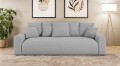 Nowoczesna sofa z funkcją spania Meva Small popielaty szenil