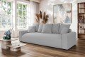Nowoczesna sofa z funkcją spania Meva Small popielaty szenil