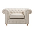 Fotel klasyczny Chesterfield Wellington beżowy