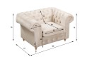 Fotel klasyczny Chesterfield Wellington beżowy