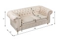 Sofa 2 os. klasyczna Chesterfield Wellington beżowa