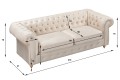 Sofa 2,5 os. klasyczny Chesterfield Wellington