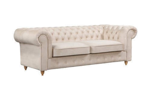 Sofa 2,5 os. klasyczny Chesterfield Wellington z funkcją spania