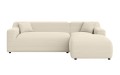 Nowoczesna narożna sofa Rumi kremowy welur