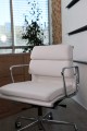 Beżowy fotel biurowy konferencyjny skóra naturalna Taupe 708