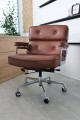 Fotel Biurowy Icon Chair koniakowy skóra naturalna