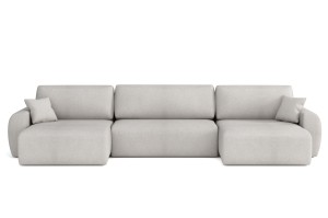 Nowoczesny duży narożnik U Umo z funkcją spania