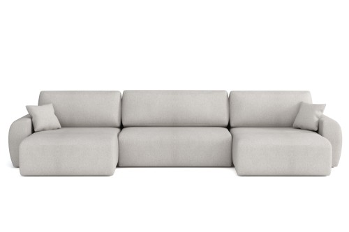 Nowoczesny duży narożnik U Umo z funkcją spania