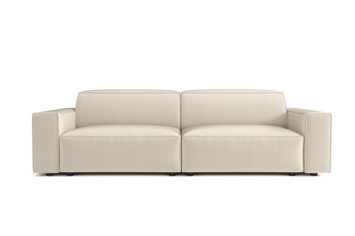 Nowoczesna 3-osobowa sofa modułowa Lennon kremowa