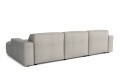 Nowoczesny duży narożnik modułowy z zaokrąglonym szezlongiem Lennon jasnoszary