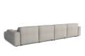 Nowoczesny duży narożnik modułowy Lennon U jasnoszary