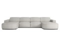 Nowoczesny duży narożnik modułowy Lennon U jasnoszary