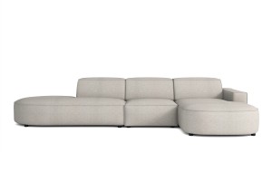 Nowoczesny otwarty narożnik modułowy Lennon ecru