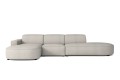 Nowoczesny otwarty narożnik modułowy Lennon ecru