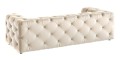 Elegancka Sofa 3-osobowa Cos z pikowaniami aksamit beżowa