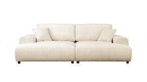 Nowoczesna sofa typu Daybed sztruks beżowa