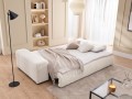 Komfortowa duża sofa z funkcją spania Teddy beżowa
