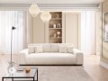 Komfortowa duża sofa z funkcją spania Teddy beżowa