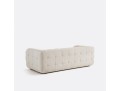Nowoczesna elegancka sofa z pikowaniami Pin kremowa