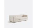 Nowoczesna elegancka sofa z pikowaniami Pin kremowa
