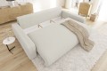 Nowoczesna sofa z funkcją spania Mary beżowa