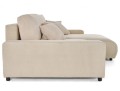 Nowoczesny narożnik z funkcją spania Mary z dwoma pojemnikami beżowy