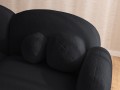 Nowoczesny narożnik 3 os. Cute czarna tkanina bouclé