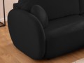 Nowoczesny narożnik z funkcją spania Shape czarna tkanina bouclé