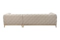 Elegancki klasyczny narożnik Chesterfield Lancaster beżowy