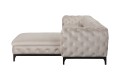 Elegancki klasyczny narożnik Chesterfield Lancaster kremowy
