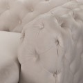 Elegancki klasyczny narożnik Chesterfield Lancaster kremowy
