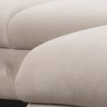 Elegancki klasyczny narożnik Chesterfield Lancaster kremowy