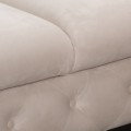 Elegancki klasyczny narożnik Chesterfield Lancaster kremowy