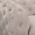 Elegancki klasyczny narożnik Chesterfield Lancaster kremowy