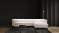 Elegancki klasyczny narożnik Chesterfield Lancaster kremowy