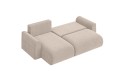 Nowoczesny narożnik z funckją spania i kieszonką do przechowywania Pocket beżowy