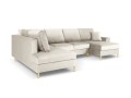 Sofa narożna U z funkcją spania Kyoto beżowa