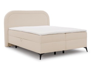 Łóżko kontynentalne z pojemnikiem na pościel Hug me boucle beżowe