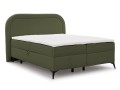 Łóżko kontynentalne z pojemnikiem na pościel Hug me boucle oliwkowy zielony