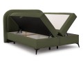 Łóżko kontynentalne z pojemnikiem na pościel Hug me boucle oliwkowy zielony