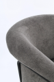 Fotel Camila Grafitowy na stalowej podstawie