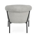 Fotel Camila Jasnoszary na czarnej konstrukcji