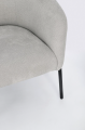 Fotel Camila Jasnoszary na czarnej konstrukcji