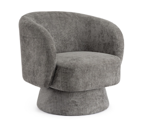 Fotel Julienne – Szara elegancja z funkcją obrotu