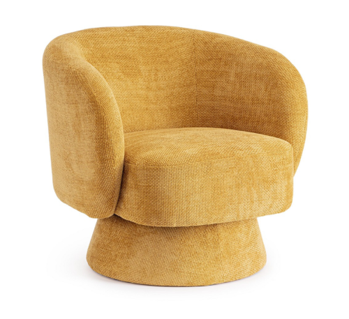 Fotel Julienne Musztardowy – Energetyczny akcent retro